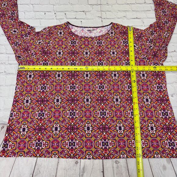 Lands' End Women Long Sleeve Rash-Guard Swim Shirt Top 2X Floral Nylon C025 -15 - Picture 2 of 16